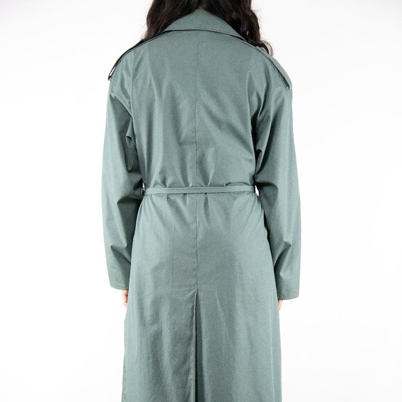 Croydon Teal Trench Coat, Size Small - Picture 7 of 9